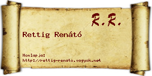 Rettig Renátó névjegykártya